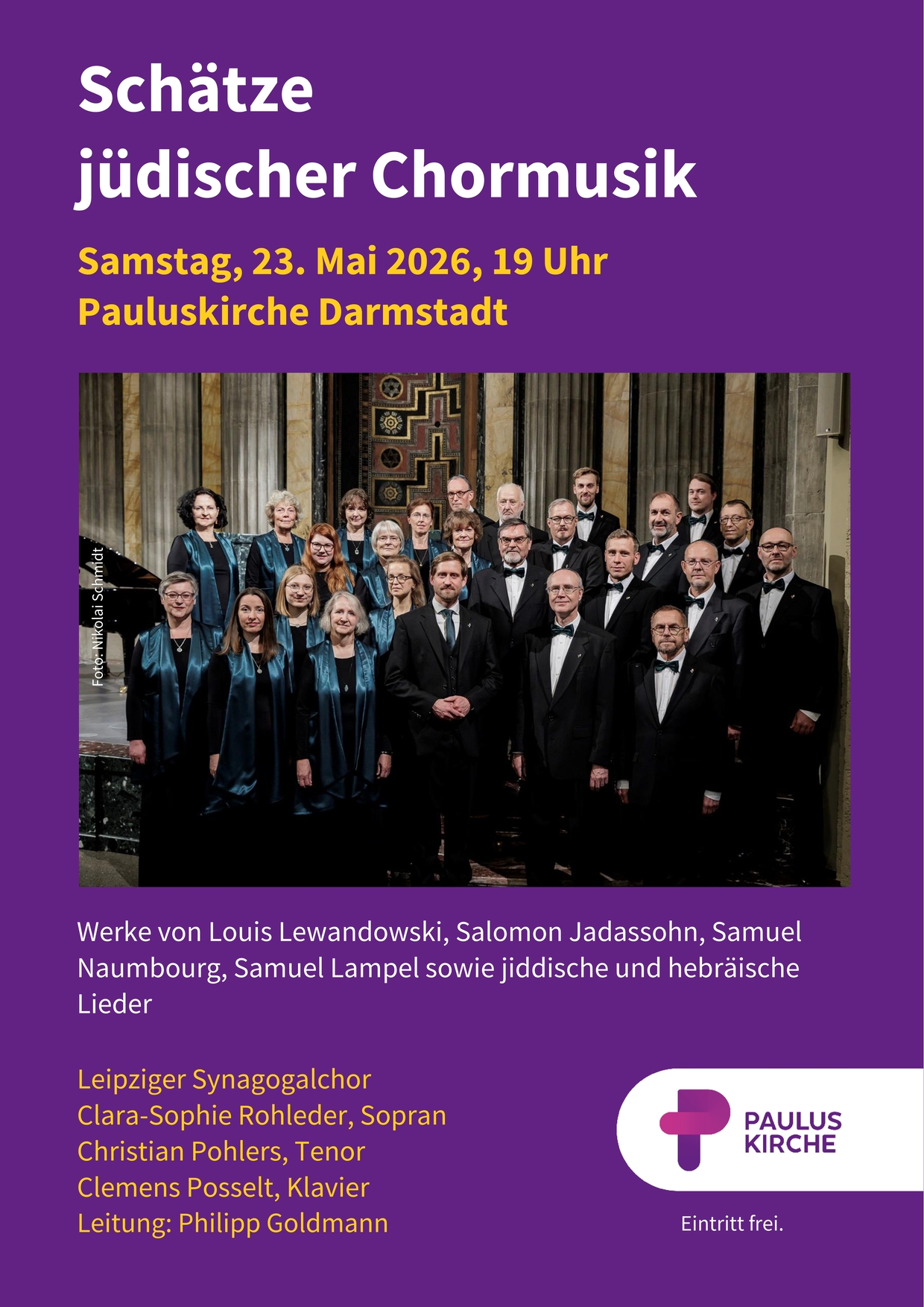 Konzert des Leipziger Synagogalchors in der Pauluskirche Darmstadt