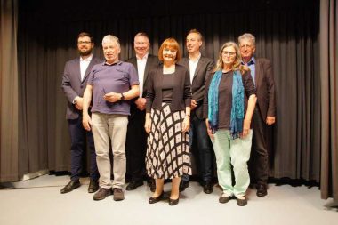 Der neu gewählte Vorstand (v.l.n.r.): Markus Hostalek, Bernd Lülsdorf, Rainer Wenzel, Pfarrerin Ulrike Schmidt-Hesse, Volker Knoell, Gaby Melk, Pfr. Thomas Lehnardt